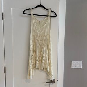 FP Movement by Free People Cream Lace Detail Dress